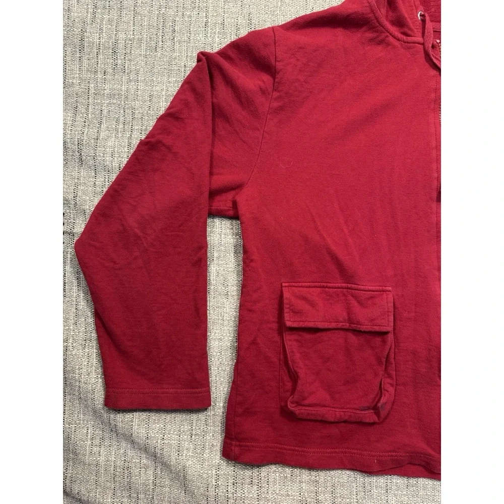 Red Rainforest Cafe Full Zip Hoodie XL Orlando Florida Two Pocket‎ Front Logo